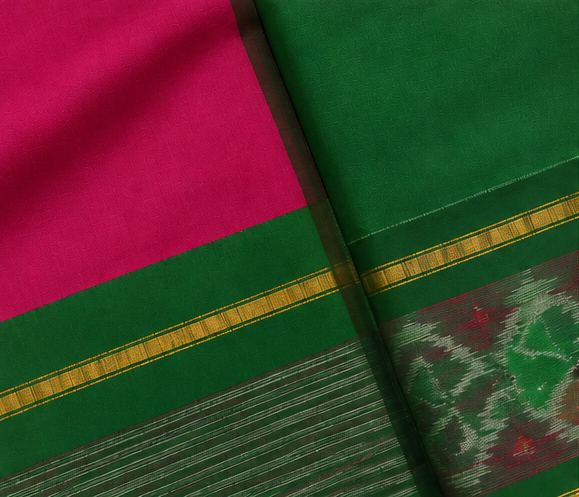 Pochampally Silk-Cotton Dress Material Set - Image 3