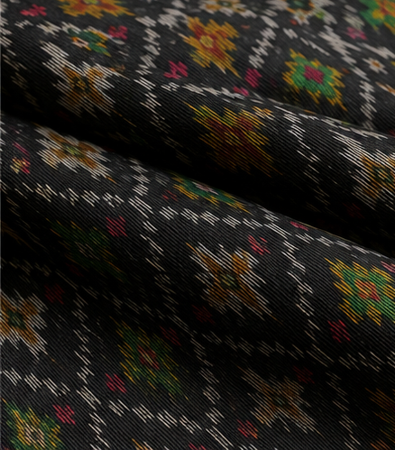 Ikat Silk Two Piece Dress Material Set - Image 4