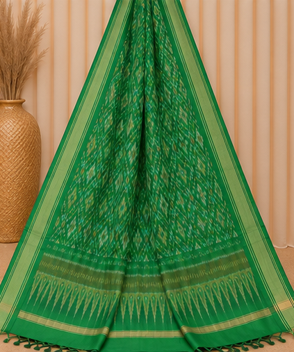 Ikat Silk Two Piece Dress Material Set - Image 5