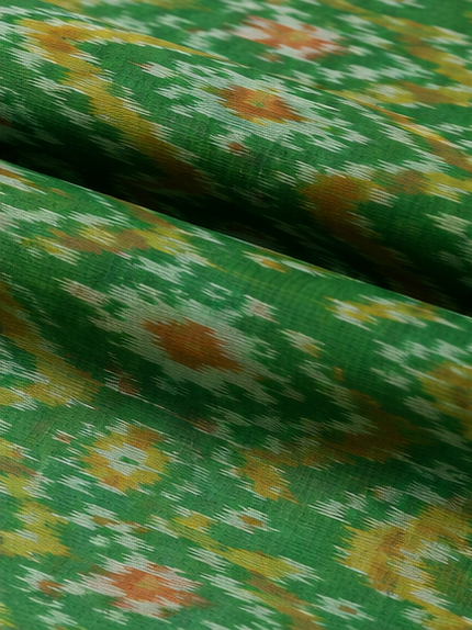 Ikat Silk Two Piece Dress Material Set - Image 4