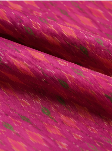 Ikat Silk Two Piece Dress Material Set - Image 4