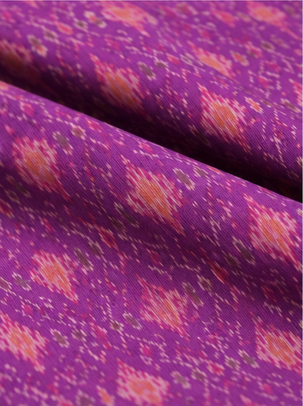 Ikat Silk Two Piece Dress Material Set - Image 4
