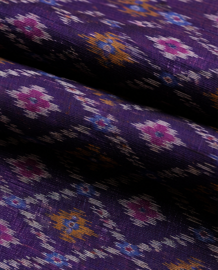 Ikat Silk Two Piece Dress Material Set - Image 4