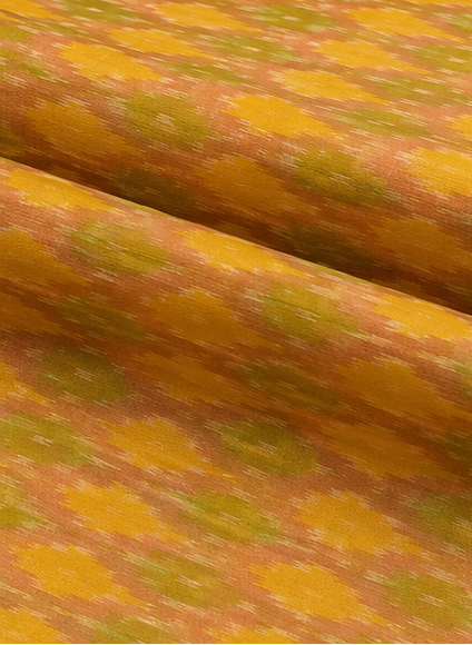 Ikat Silk Two Piece Dress Material Set - Image 3