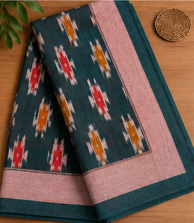 Pochampally Ikat Handloom Cotton Single Cot Bed Sheet – 60 x 90 Inches