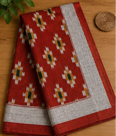Pochampally Ikat Handloom Cotton Single Cot Bed Sheet – 60 x 90 Inches