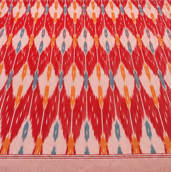 Pochampally Handloom Premium Ikkat Cotton King Bedsheet – 2/17s Fine Thread, 100× 110 Inches - Image 3